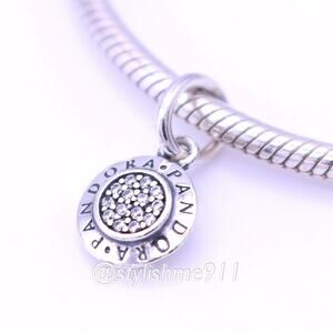 Authentic Pandora Signature Pendant with Zirconia - 390359CZ